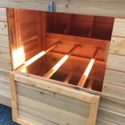 Poulailler Cémani XL Toit Shingle Noir 6 à 10 Poules -Volaille Magasin poulailler landais toit noir interieur cote