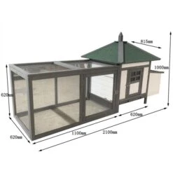 Liquidation - Poulailler Nankin Toit Shingle 2 à 4 Poules Bois FSC -Volaille Magasin poulailler nankin 4 6 poules dimensions 1
