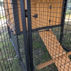 Poulailler Padoue Châssis Acier Toit Shingle 6 à 8 Poules Avec Parc Grillagé -Volaille Magasin poulailler padoue extension vue grillage