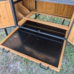 Poulailler Padoue Châssis Acier Toit Shingle 6 à 8 Poules Avec Parc Grillagé -Volaille Magasin poulailler padoue tiroir d jection 1