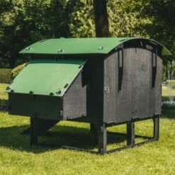 Poulailler Nestera Sur Pieds Taille L Plastique Recyclé 8 à 15 Poules -Volaille Magasin poulailler plastique recycle nestera l profil arriere lum