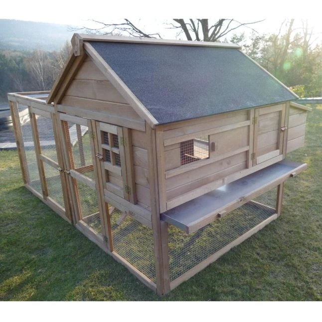 Poulailler Plymouth Toit Shingle Ouvrant 4 à 6 Poules Bois FSC Avec Extension Parc Grillagé 5 Poulailler Plymouth Toit Shingle Ouvrant 4 à 6 Poules Bois FSC Avec Extension Parc Grillagé – Image 3