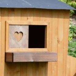 Poulailler Roulotte Toit Tôle 6 à 10 Poules Mobile -Volaille Magasin poulailler roulotte vue fenetre 1