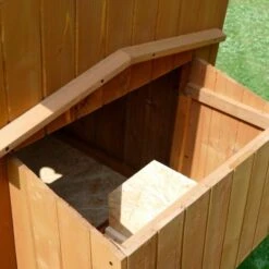 Poulailler Roulotte Toit Tôle 6 à 10 Poules Mobile -Volaille Magasin poulailler roulotte vue interieur pondoir 1