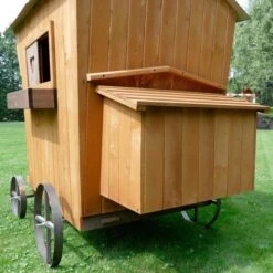 Poulailler Roulotte Toit Tôle 6 à 10 Poules Mobile -Volaille Magasin poulailler roulotte vue pondoir
