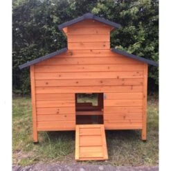 Poulailler Farmer L Toit En Tôle Ouvrant 4 à 6 Poules Bois FSC -Volaille Magasin poulailler farmer face arriere