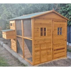 Poulailler Gournay Toit Shingle 10 à 12 Poules -Volaille Magasin poulailler gournay 10 a 12 poules vue face