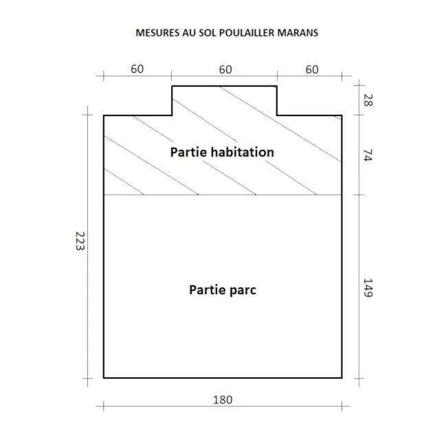 Poulailler Marans Toit Shingle 15 à 18 Poules 12 Poulailler Marans Toit Shingle 15 à 18 Poules – Image 10