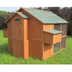 Poulailler Marans Toit Shingle 15 à 18 Poules 16 Poulailler Marans Toit Shingle 15 à 18 Poules -Volaille Magasin poulailler marans vue face arriere