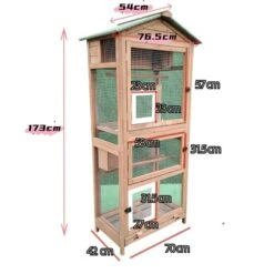 Volière Pour Oiseaux En Bois Double Toit Shingle -Volaille Magasin size