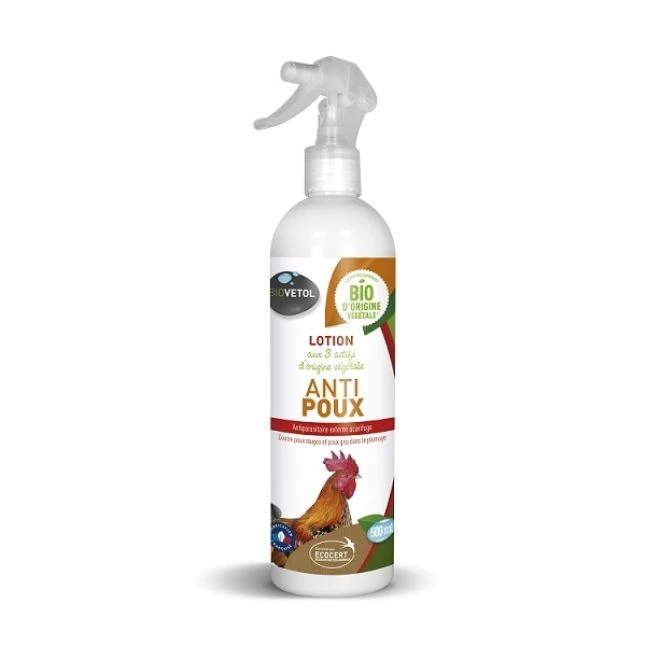 Lotion Anti Poux Bio Pour Poules Et Volailles 500ML - Biovetol 3 Lotion Anti Poux Bio Pour Poules Et Volailles 500ML - Biovetol