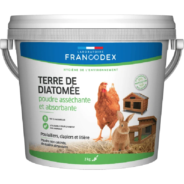 Terre De Diatomée Poudre Insectifuge Pour Poulaillers Et Basse-cour 2kg - Francodex 3 Terre De Diatomée Poudre Insectifuge Pour Poulaillers Et Basse-cour 2kg - Francodex