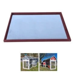 Tiroir à Déjections Pour Poulailler Deluxe 10 à 12 Poules Rouge