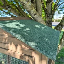 Volière Pour Oiseaux En Bois Double Toit Shingle -Volaille Magasin voli re oiseaux ext rieur 2 parties focus toit shingle