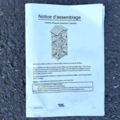 Volière Pour Oiseaux En Bois Double Toit Shingle -Volaille Magasin voliere oiseaux double notice min