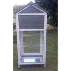 Volière Oiseaux En Bois Avec Toit Shingle Inséparable Bleue Et Blanche 15 Volière Oiseaux En Bois Avec Toit Shingle Inséparable Bleue Et Blanche -Volaille Magasin voliere inseparable 3