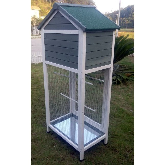 Volière Oiseaux En Bois Avec Toit Shingle Inséparable Bleue Et Blanche 5 Volière Oiseaux En Bois Avec Toit Shingle Inséparable Bleue Et Blanche – Image 3